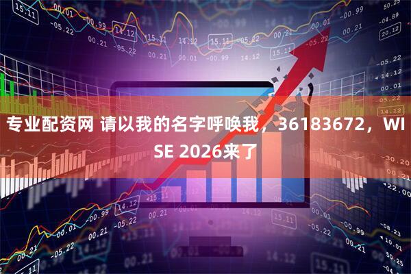 专业配资网 请以我的名字呼唤我，36183672，WISE 2026来了